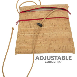 BE LIVELY 2 | Rustic cork cross-body bag sized to fit iPad mini -  NatalieTherese