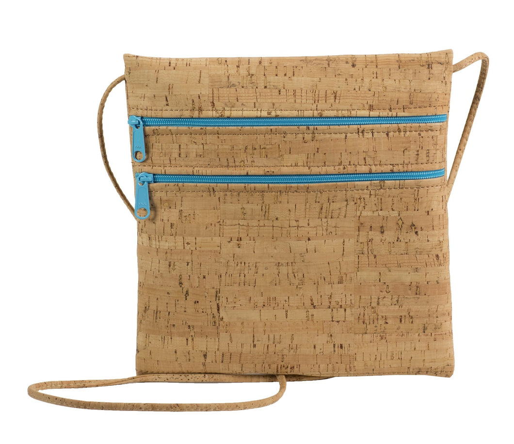 BE LIVELY 2 | Rustic cork cross-body bag sized to fit iPad mini -  NatalieTherese