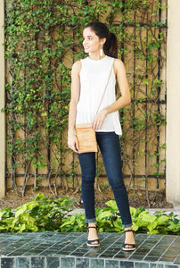 Cork Mini Cross Body Bag, Rustic Cork -  NatalieTherese Bags